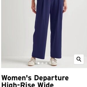 Eddie Bauer Wide-Leg Trousers in Deep Navy